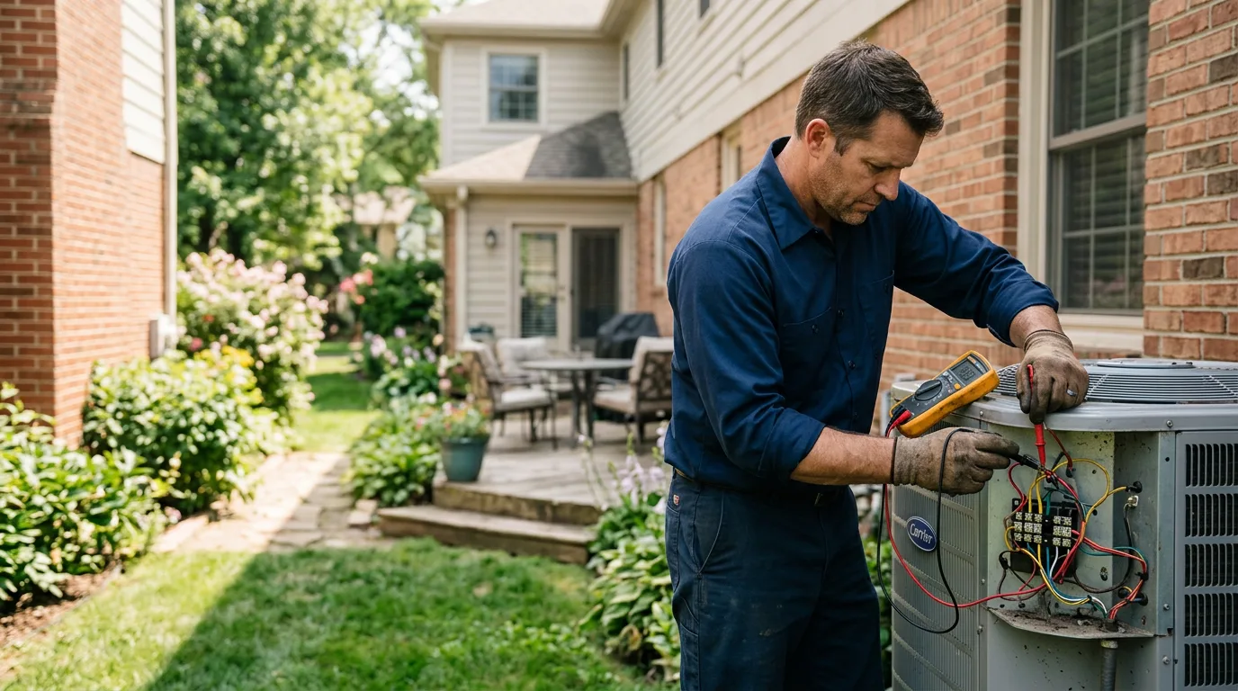 HVAC technician working near Hope, KS